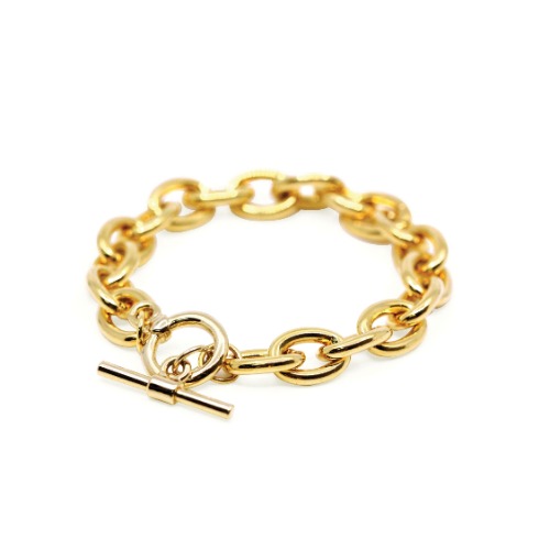 bold chain bracelet _ gold, silver