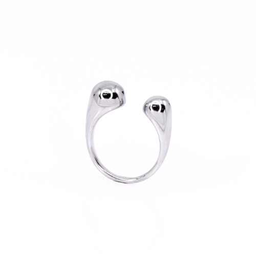 bold drop ring _ gold, silver